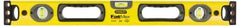 Stanley - 72" Long 5 Vial Box Beam Level - Aluminum, Yellow, 2 Level & 3 Plumb Vials - Exact Tooling