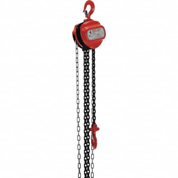 Vestil - 2,000 Lb Lifting Capacity, 10' Lift Height, Hand Hoist - Made from Chain - Exact Tooling