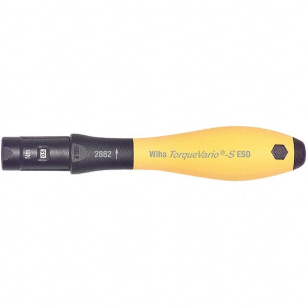 Wiha - 1 Piece, 15 to 80 In/oz, Adjustable Torque Limiting Screwdriver - 1/4" Drive - Exact Tooling