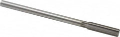 Made in USA - 0.525" High Speed Steel 6 Flute Chucking Reamer - Straight Flute, 0.4355" Straight Shank, 2" Flute Length, 8" OAL - Exact Tooling