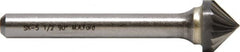 M.A. Ford - 1/4" Cut Diam, 1/4" Shank Diam, 90° Angle Tool Head Double Cut Burr - Carbide, Point End, 1/8" LOC, 2" OAL - Exact Tooling