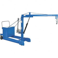 Vestil - 500 Lb Load Capacity, Steel Counter Balanced Floor Crane - 5' 17/64" Span - Exact Tooling