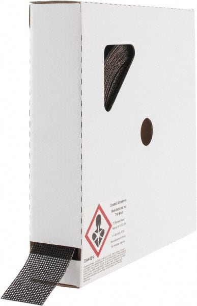 Tru-Maxx - 1-1/2" x 25 Yd 100 Grit Silicon Carbide Screen Roll - Medium Grade - Exact Tooling