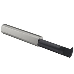 Scientific Cutting Tools - 1" Cutting Depth, 8 to 32 TPI, 0.36" Diam, Internal Thread, Solid Carbide, Single Point Threading Bar - AlTiN+ Finish, 2-1/2" OAL, 3/8" Shank Diam, 0.08" Projection from Edge, 60° Profile Angle - Exact Tooling