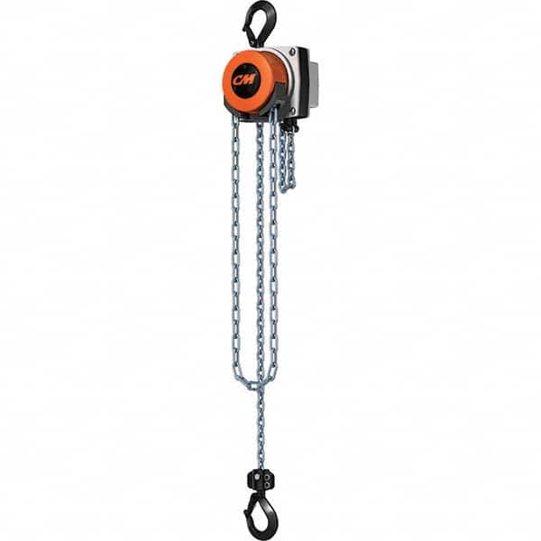 CM - 1,000 Lb Capacity, 20' Lift Height, Chain Manual Hoist - Exact Tooling