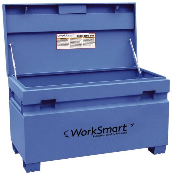 Value Collection - 48" Wide x 24-3/16" Deep x 28-5/16" High Job Site Box - Steel, Blue - Exact Tooling
