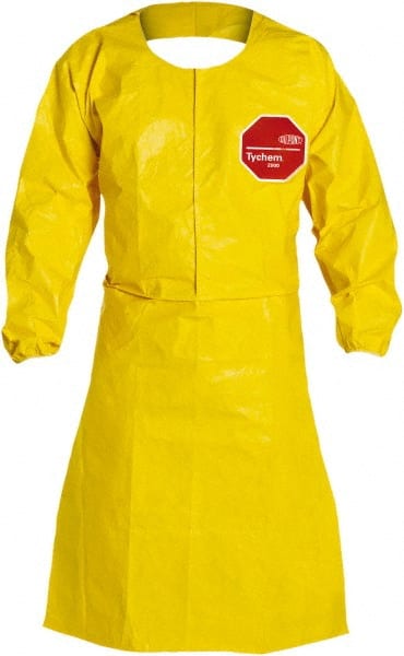 Dupont - Disposable & Chemical Resistant Aprons - 28X44 YLW 2XL 25/CS TYCHEM 2000 SLEEVED APRON - Exact Tooling