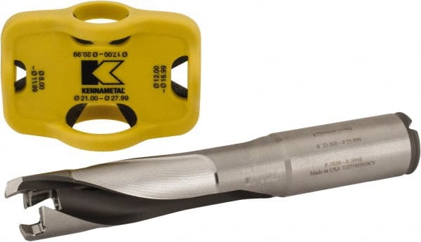 Kennametal - 23 to 24mm Diam, 3xD, 2.83" Max Depth, 15/16" Shank Diam, 3.98" Flute, 6-1/4" OAL, Replaceable Tip Drill - ZB Seat Size, Series KenTIP - Exact Tooling