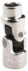 Proto - 1/4" Drive, Standard Hand Socket - 6 Points, 1-25/64" OAL, Alloy Steel, Chrome Finish - Exact Tooling