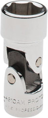 Proto - 1/4" Drive, Standard Hand Socket - 6 Points, 1-13/32" OAL, Alloy Steel, Chrome Finish - Exact Tooling