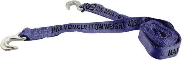 Erickson Manufacturing - 15' Long x 2" Wide, 8,500 Lb Basket Capacity, Polyester & Steel Web Sling - Blue - Exact Tooling