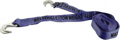 Erickson Manufacturing - 15' Long x 2" Wide, 8,500 Lb Basket Capacity, Polyester & Steel Web Sling - Blue - Exact Tooling