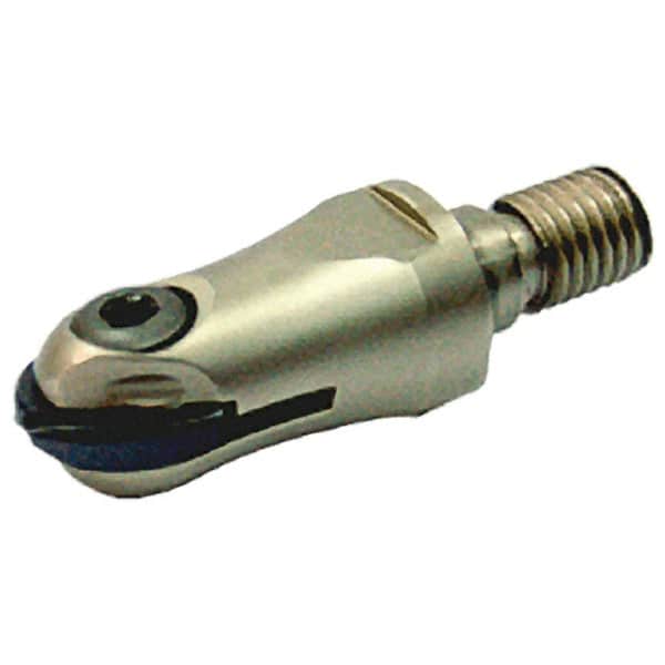 Iscar - 1" Cut Diam, 71mm OAL, Indexable Ball Nose End Mill - 46mm Head Length, M16 Modular Connection, HCM-M Toolholder, HBF-QF, HBR-QF, HCD-QF, HCR Insert - Exact Tooling