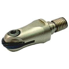 Iscar - 16mm Cut Diam, 55mm OAL, Indexable Ball Nose End Mill - 35mm Head Length, M10 Modular Connection, HCM-M Toolholder, HBF-QF, HBR-QF, HCD-QF, HCR Insert - Exact Tooling