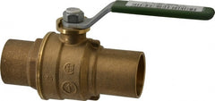 Legend Valve - 1" Pipe, Full Port, Brass Full Port Ball Valve - Bi-Directional, Sweat Ends, Quarter Turn Handle, 600 WOG, 150 WSP - Exact Tooling