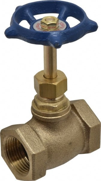 Legend Valve - 3/4" Pipe, FNPT Ends, Brass Rising Stem Globe Valve - Bronze Disc, Bolted Bonnet, 200 psi WOG, 125 psi WSP, Class 125 - Exact Tooling