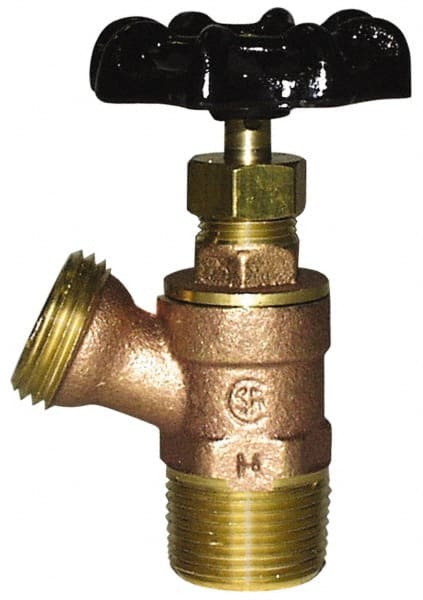 Legend Valve - 1/2" Pipe, Cast Brass, MNPT x MGHT End Connection, Boiler Drain Valve - Lead Free, Use with Potable Water Applications - Exact Tooling