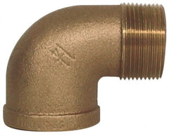 Legend Valve - Class 125, 3/4" Internal Pipe, Bronze 90° Street Elbow - FNPT x MNPT - Exact Tooling