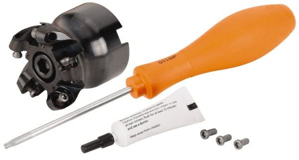 Kennametal - 80mm Cut Diam, 8mm Max Depth, 27mm Arbor Hole, 5 Inserts, RP.T 1605... Insert Style, Indexable Copy Face Mill - 19,200 Max RPM, 50mm High, Through Coolant, Series KSRM - Exact Tooling