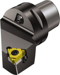 Sandvik Coromant - Insert Style 266.LG-22.., 65mm Head Length, Left Hand Cut, External/External Modular Threading Cutting Unit Head - System Size C6, 45mm Center to Cutting Edge, Series CoroThread 266 - Exact Tooling