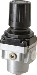 PRO-SOURCE - 1/4 NPT Port, 56 CFM, Aluminum Intermediate Regulator - 7 to 145 psi Range, 220 Max psi Supply Pressure, 1/8" Gauge Port Thread, 2.16" Wide x 5.31" High - Exact Tooling
