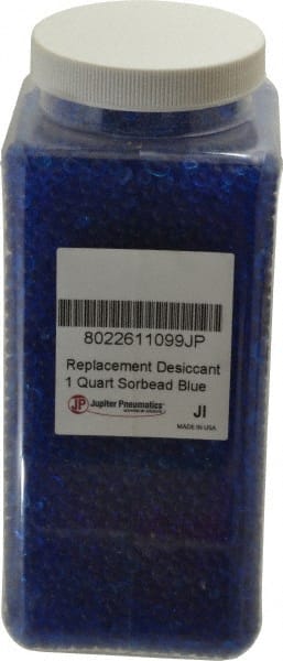PRO-SOURCE - 1 Qt Air Dryer Jar Sorbead Blue Desiccant - For Use with Jupiter Pneumatics Desiccant Dryers - Exact Tooling