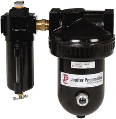 PRO-SOURCE - 15 CFM at 100 psi Inlet, 2 Stage Desiccant Dryer - 1/2" NPT Inlet/Outlet x 9" Long x 5-1/2" Wide x 9" High - Exact Tooling