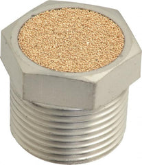 PRO-SOURCE - 3/4 Male NPT, 1-1/16" Hex, 1" OAL, Breather Vent - 150 Max psi, Bronze - Exact Tooling