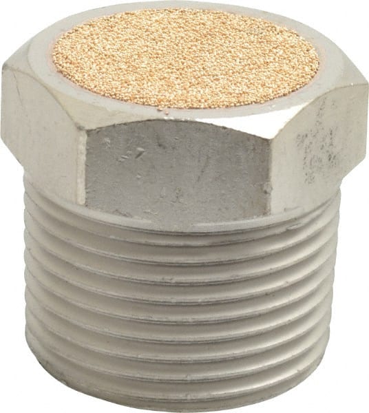 PRO-SOURCE - 1 Male NPT, 1-5/16" Hex, 1-5/16" OAL, Breather Vent - 150 Max psi, Bronze - Exact Tooling