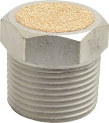 PRO-SOURCE - 1 Male NPT, 1-5/16" Hex, 1-5/16" OAL, Breather Vent - 150 Max psi, Bronze - Exact Tooling