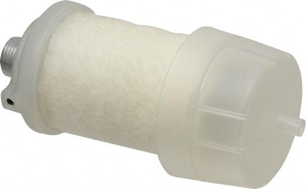 PRO-SOURCE - 3/8 Male NPT, 1" Hex, 4-3/4" OAL, Reclassifier/Muffler - 300 Max psi, 160 CFM, Aluminum - Exact Tooling