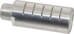 PRO-SOURCE - 1/2 Male NPT, 1" Hex, 3-1/4" OAL, Muffler - 300 Max psi, 60 CFM, Aluminum - Exact Tooling