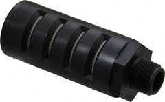 PRO-SOURCE - 3/8 Male NPT, 1" Hex, 3-27/64" OAL, Muffler - 150 Max psi, Glass Filled Nylon - Exact Tooling