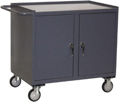 Jamco - Mobile Storage Cabinet - Steel, 36" Wide x 24" Deep x 40" High, Gray - Exact Tooling