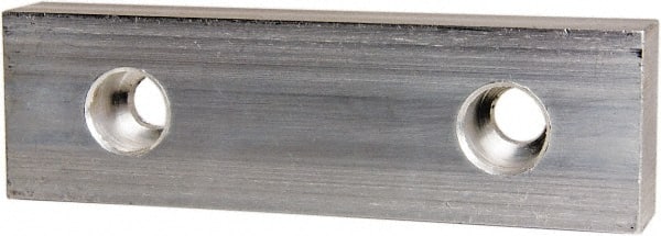 Gibraltar - 8" Wide x 2-1/2" High x 1-1/4" Thick, Flat/No Step Vise Jaw - Soft, Aluminum, Fixed Jaw, Compatible with 8" Vises - Exact Tooling