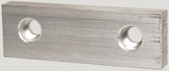 Gibraltar - 6" Wide x 2" High x 3/4" Thick, Flat/No Step Vise Jaw - Soft, Aluminum, Fixed Jaw, Compatible with 6" Vises - Exact Tooling