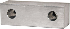 Gibraltar - 6" Wide x 2" High x 2" Thick, Flat/No Step Vise Jaw - Soft, Aluminum, Fixed Jaw, Compatible with 6" Vises - Exact Tooling