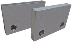 Gibraltar - 6" Wide x 3" High x 3/4" Thick, Flat/No Step Vise Jaw - Soft, Aluminum, Fixed Jaw, Compatible with 6" Vises - Exact Tooling
