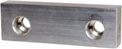 Gibraltar - 4" Wide x 1-1/4" High x 5/8" Thick, Flat/No Step Vise Jaw - Soft, Aluminum, Fixed Jaw, Compatible with 4" Vises - Exact Tooling