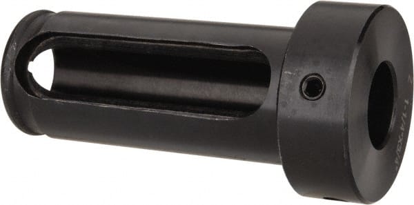 Interstate - 3/4" ID, 1-1/4" OD, 3" Length Under Head, Type Z Lathe Tool Holder Bushing - 5/8" Head Thickness, 2-5/8" Slot Length - Exact Tooling