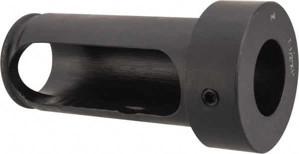 Interstate - 1" ID, 1-1/2" OD, 3-1/4" Length Under Head, Type Z Lathe Tool Holder Bushing - 3/4" Head Thickness, 2-7/8" Slot Length - Exact Tooling