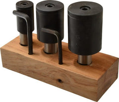 Interstate - 3/4 Inch Shank Diameter, 5/8 and 1-1/4 Inch Cutter Hole Diameter, Straight Shank Slitting and Slotting Saw Arbor - 3.66, 3.94, 4.25 Inch Long, 3/4 Inch Shank Diameter, 1, 1-1/2, 1-3/4 Inch Head Diameter - Exact Tooling