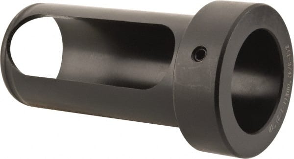 Interstate - 1-1/2" ID, 1-3/4" OD, 3-1/2" Length Under Head, Type Z Lathe Tool Holder Bushing - 3/4" Head Thickness, 3-1/8" Slot Length - Exact Tooling
