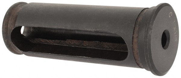 Interstate - 1/4" ID, 1" OD, 2-3/4" Length Under Head, Type C Lathe Tool Holder Bushing - 3/16" Head Thickness, 2-3/8" Slot Length - Exact Tooling