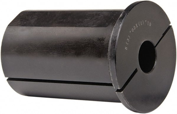 Interstate - 1" ID, 3" OD, 4-1/2" Length Under Head, Type B Lathe Tool Holder Bushing - Type B, 0.365 Inch Thick Head - Exact Tooling
