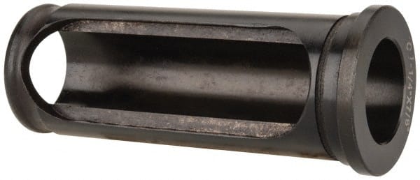 Interstate - 7/8" ID, 1-1/4" OD, 3-1/4" Length Under Head, Type C Lathe Tool Holder Bushing - 3/16" Head Thickness, 2-7/8" Slot Length - Exact Tooling