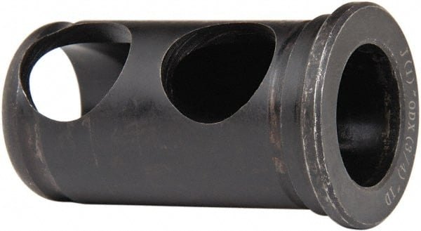 Interstate - 3/4" ID, 1" OD, 1-3/4" Length Under Head, Type J Lathe Tool Holder Bushing - 3/16" Head Thickness - Exact Tooling