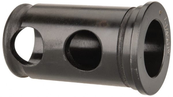 Interstate - 7/8" ID, 1-1/4" OD, 2-1/8" Length Under Head, Type J Lathe Tool Holder Bushing - 3/16" Head Thickness - Exact Tooling