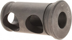 Interstate - 1/2" ID, 1" OD, 1-3/4" Length Under Head, Type J Lathe Tool Holder Bushing - 3/16" Head Thickness - Exact Tooling