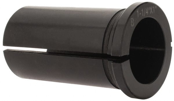 Interstate - 1" ID, 1-1/4" OD, 2-1/8" Length Under Head, Type B Lathe Tool Holder Bushing - Type B, 0.265 Inch Thick Head - Exact Tooling